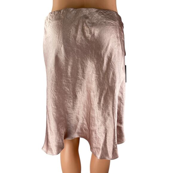 NEW ARITZIA Babaton Womens Pink Silky Satin Mid Rise Mini Slip A-line Skirt Sz S - Picture 2 of 4